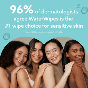 WaterWipes ingredients label showing 99.9% water purity