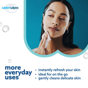 WaterWipes pack with resealable seal maintaining moisture