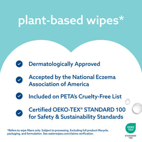 WaterWipes ten-pack stack emphasizing bulk supply convenience