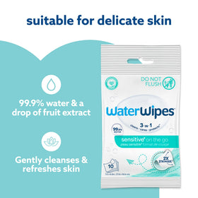 WaterWipes close-up texture of thicker wipe for gentle cleanse