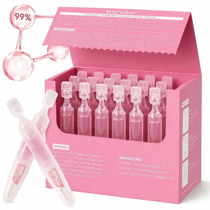 Watofun front packaging showing sealed ampoules and portability benefit