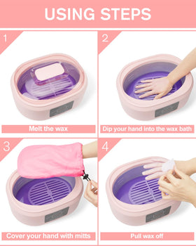 Wattne open inner pot with melted wax demonstrating quick even melting benefit