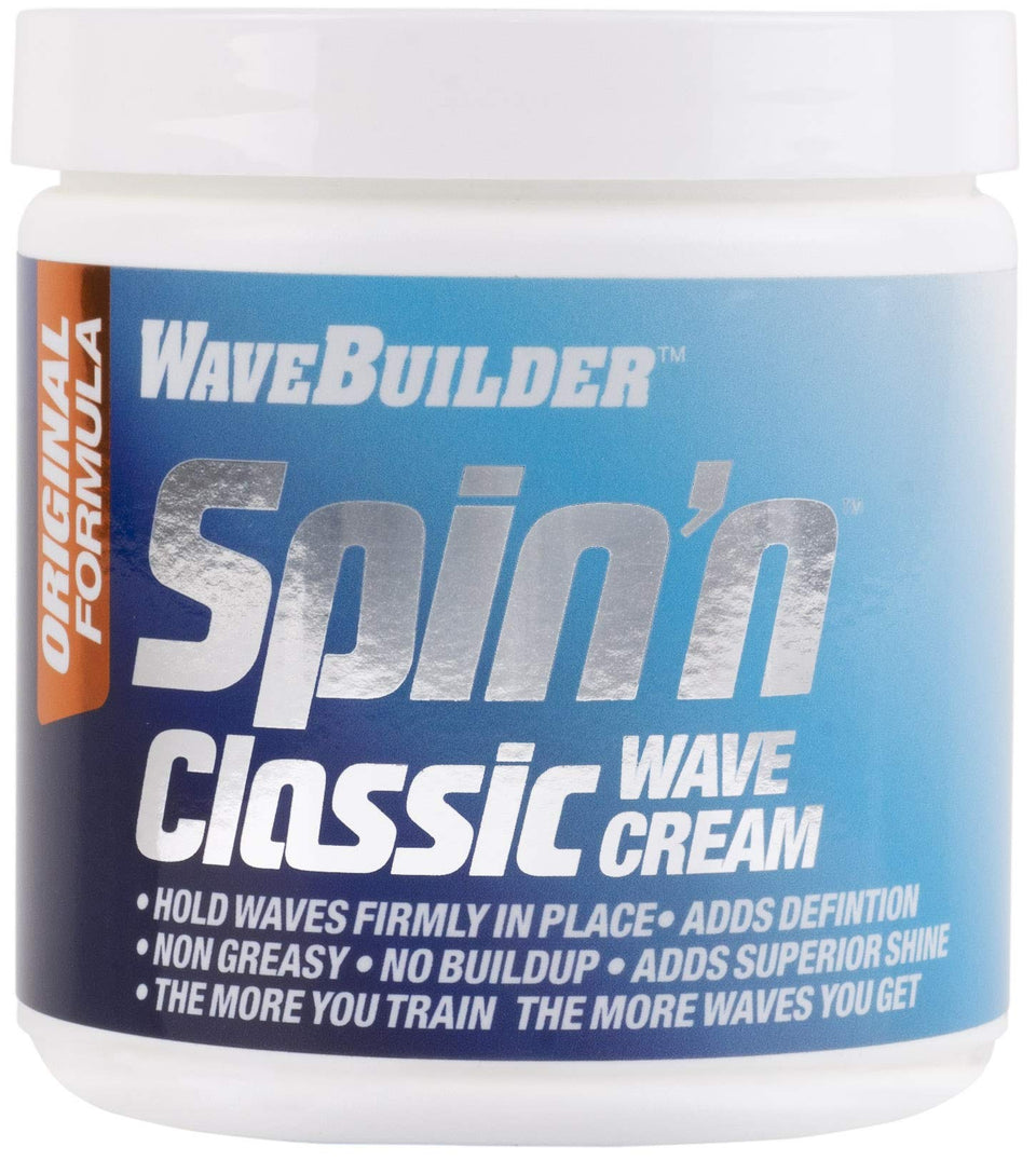 WAVEBUILDER jar front view showing label and 8 oz size, clear hold benefits