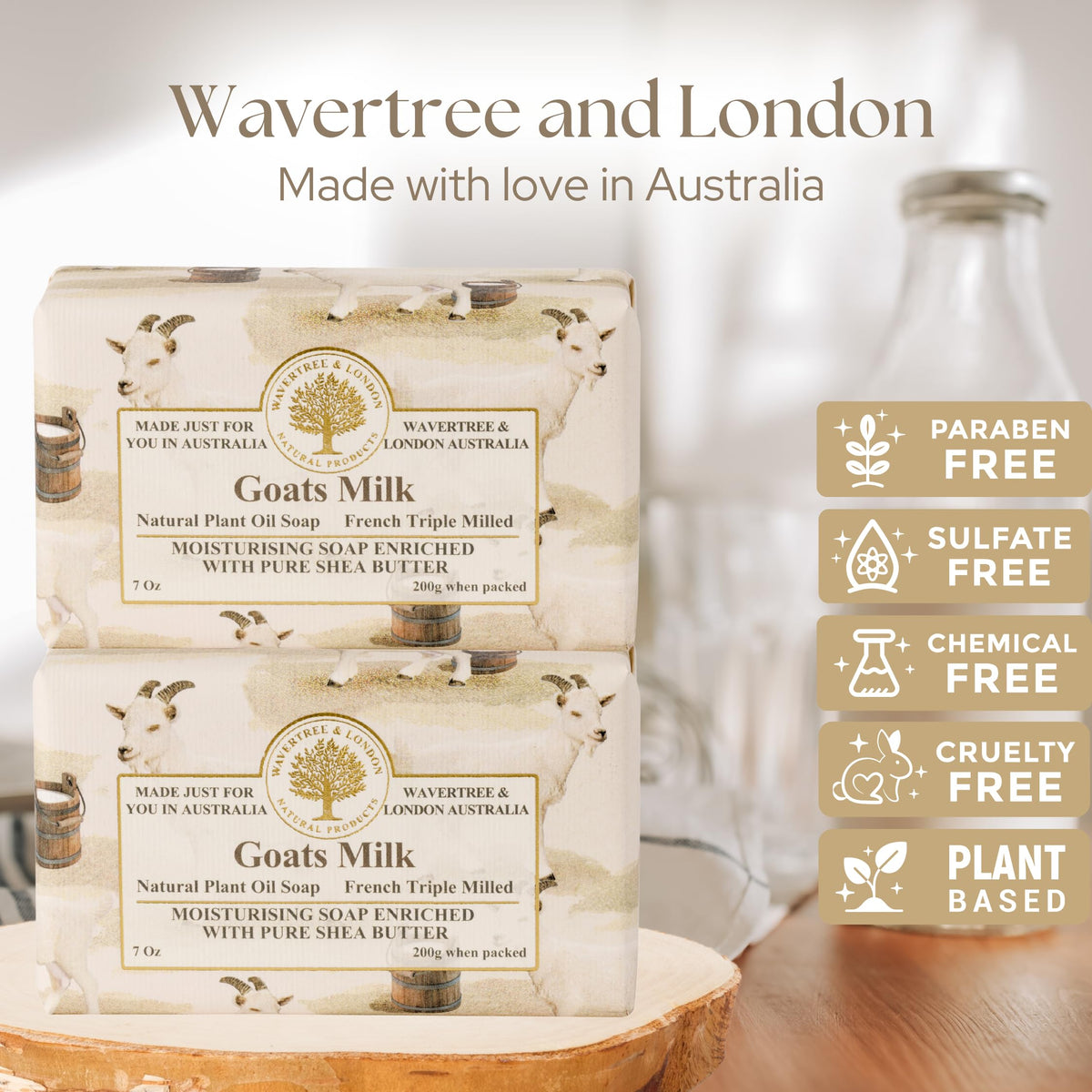 Wavertree & London creamy lather on hand demonstrating rich moisturizing foam