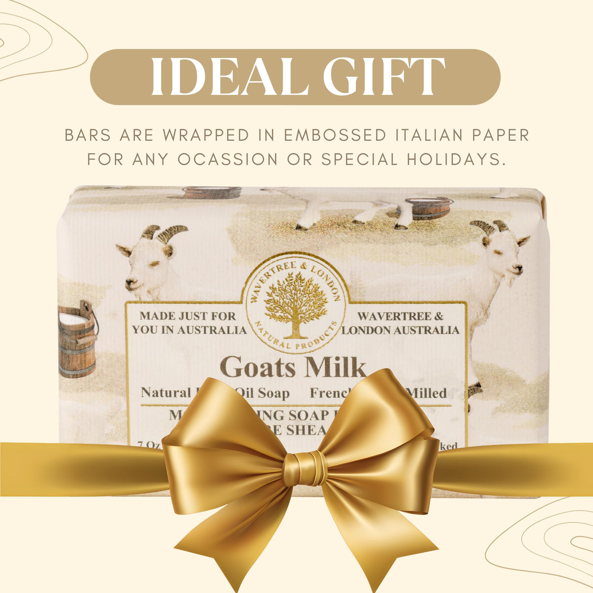 Wavertree & London embossed wrapping detail highlighting gift-ready presentation
