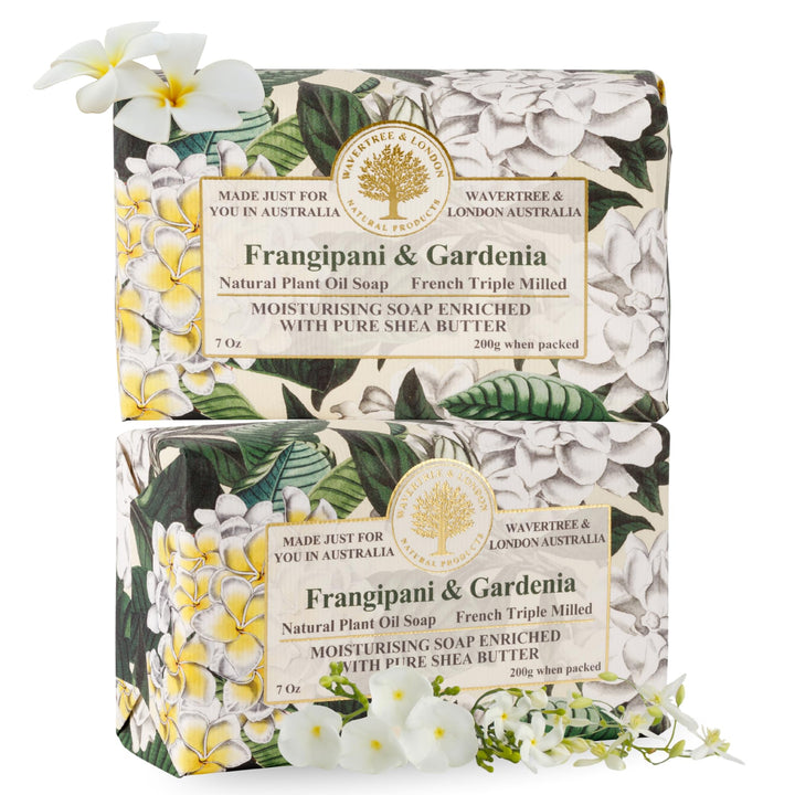 Wavertree & London front packaging showing two scented soap bars and gift-ready design