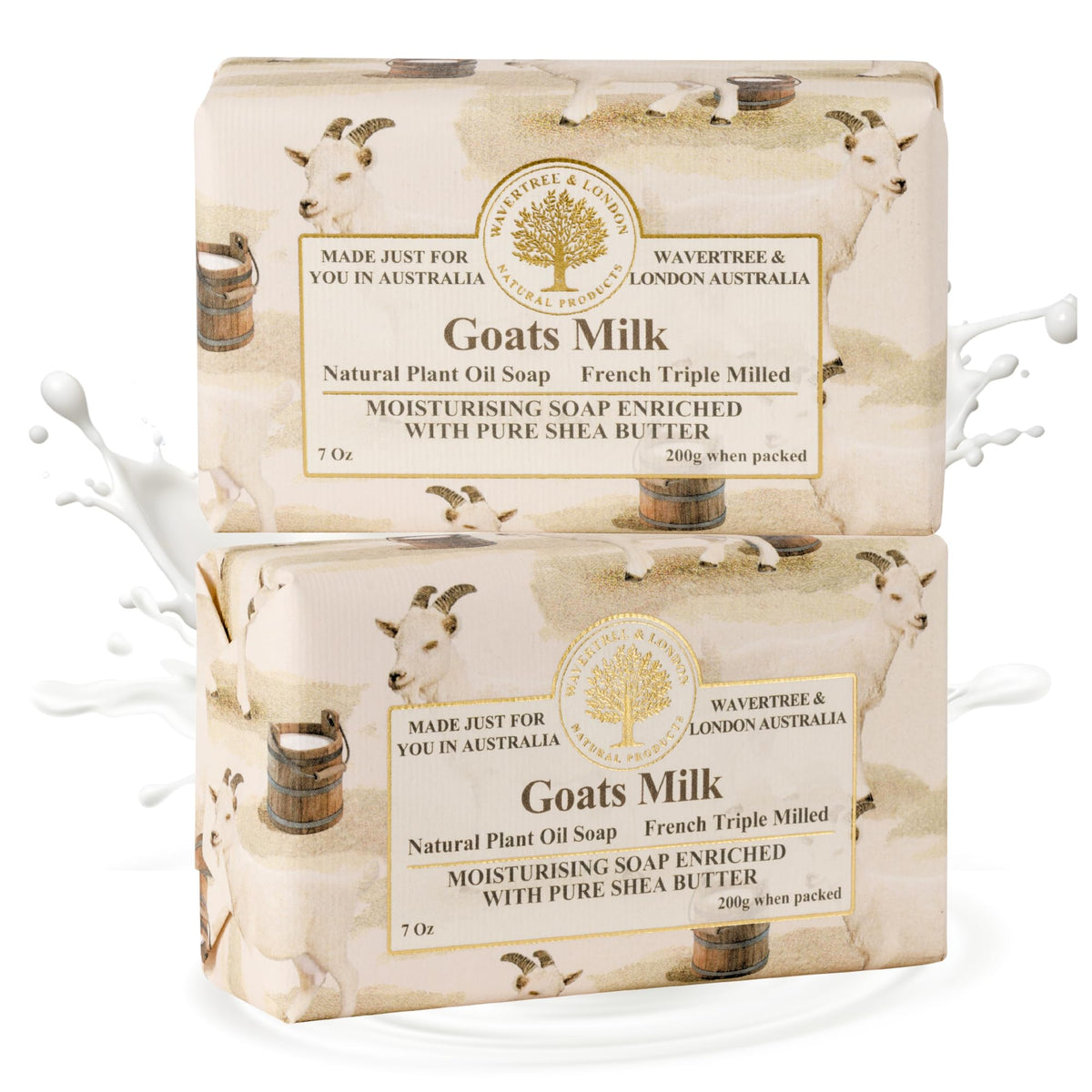 Wavertree & London front packaging showing two wrapped 7oz bars and premium look