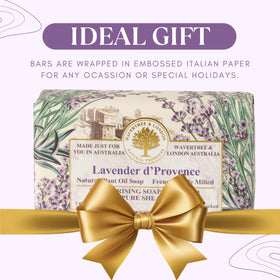 Wavertree & London soap on bathroom tray suggesting fragranced, relaxing bath