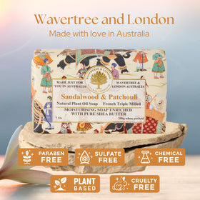 Wavertree & London embossed wrapper close-up highlighting gift-ready presentation