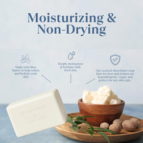 Wavertree & London shea butter detail highlighting moisturizing ingredient and skin-softening benefit