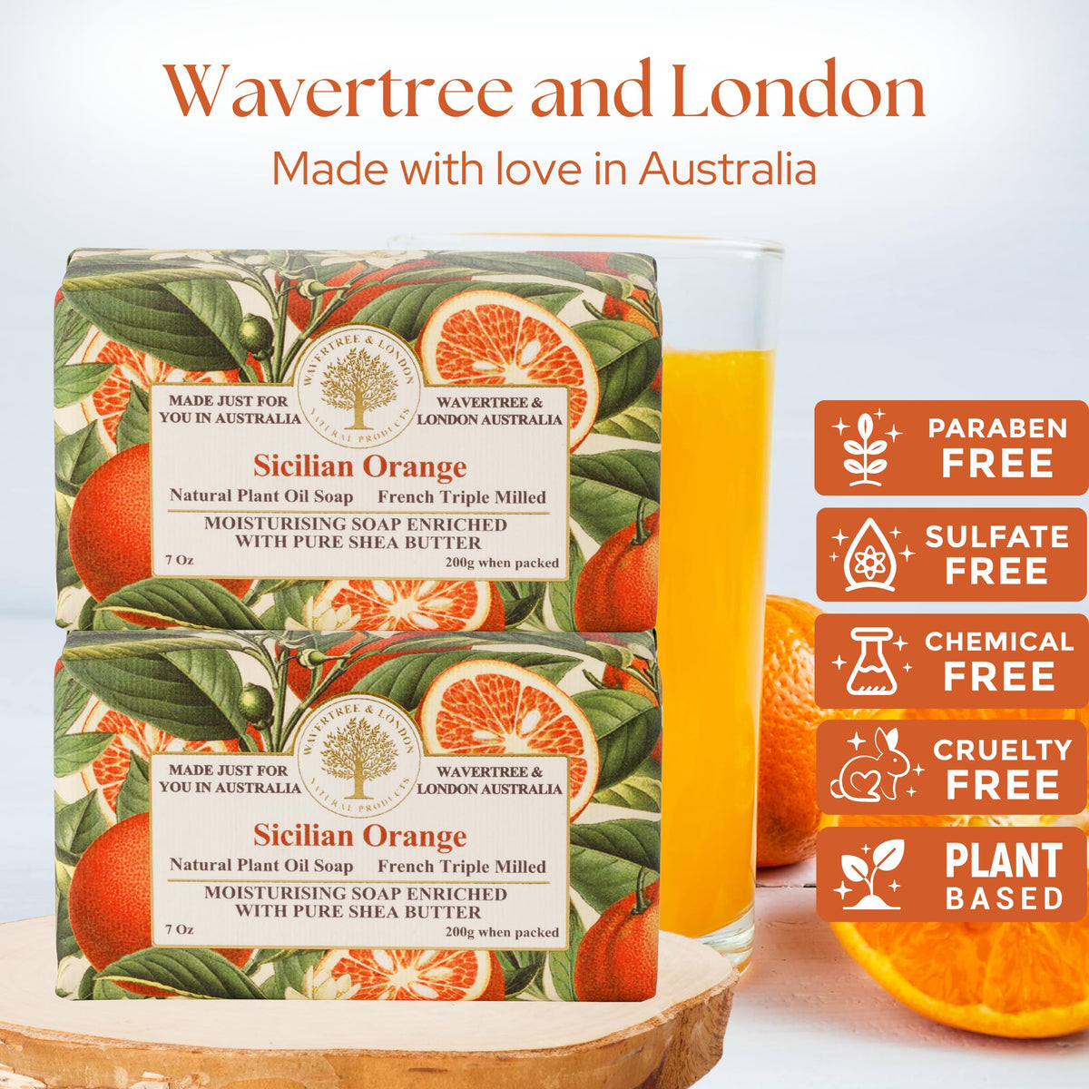 Wavertree & London close-up triple-milled texture highlighting dense creamy lather benefit