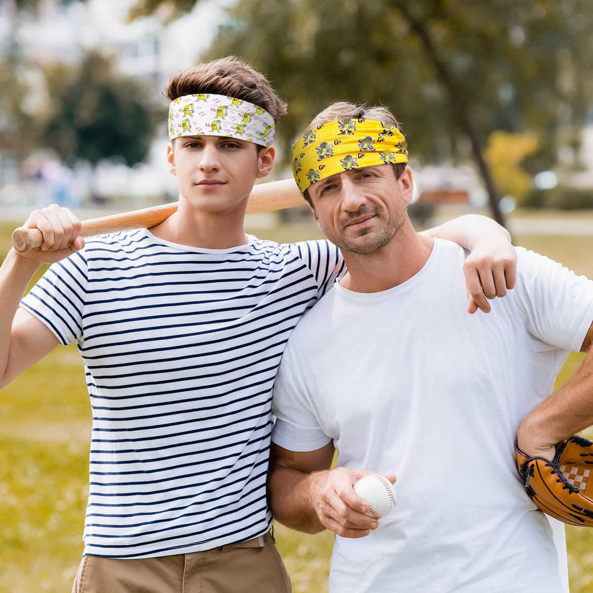 Wavyknot six colorful headbands laid flat illustrating variety for teams or gifts