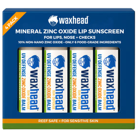 Waxhead front packaging mint 4-pack showing product and protective benefit