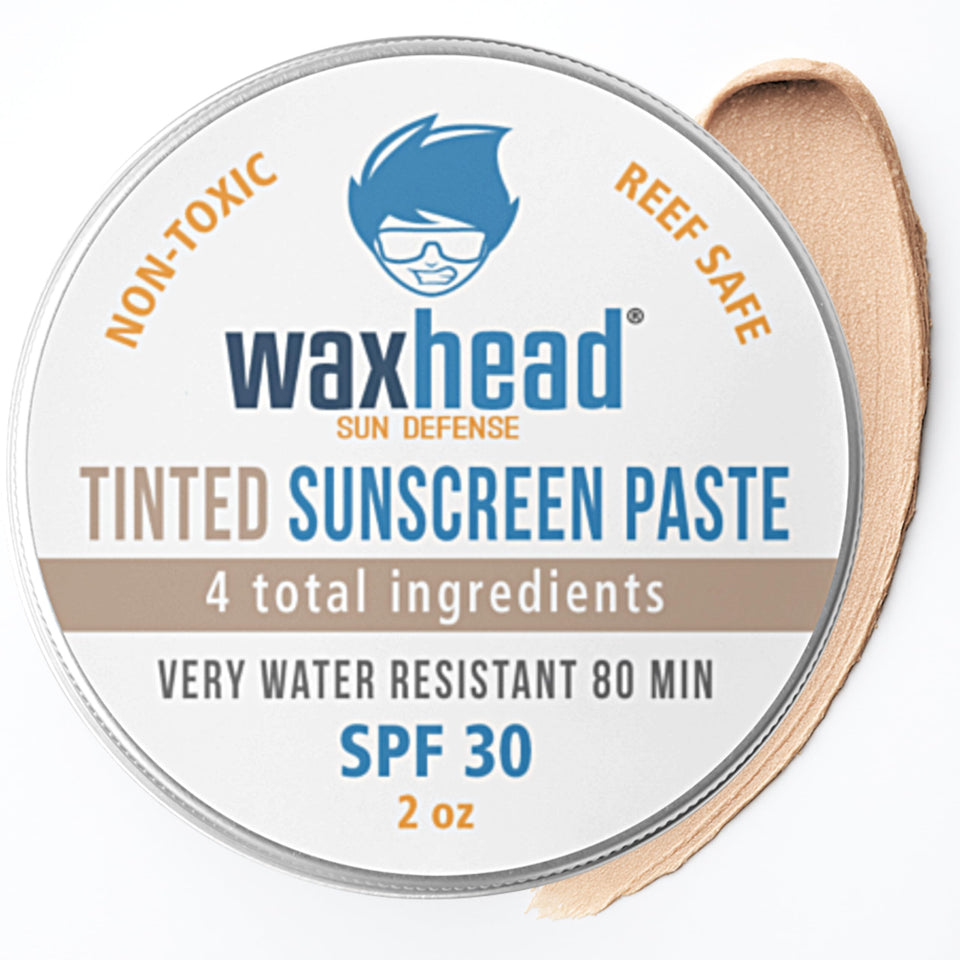 Waxhead front tin showing compact travel zinc paste and clear labeling benefit