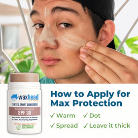 Waxhead ingredients label detail showing four food-grade components for sensitive skin