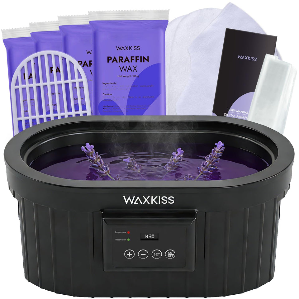 waxkiss front view with lid showing large capacity and easy operation