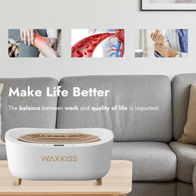 waxkiss cotton gloves and disposable covers for hygienic treatments and warm comfort