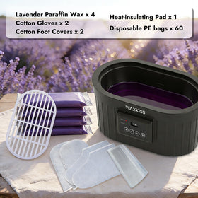 waxkiss lavender wax packs included for soothing scented treatments