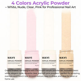 WAYI acrylic brush and glass cup set ready for mixing monomer and powder with precision