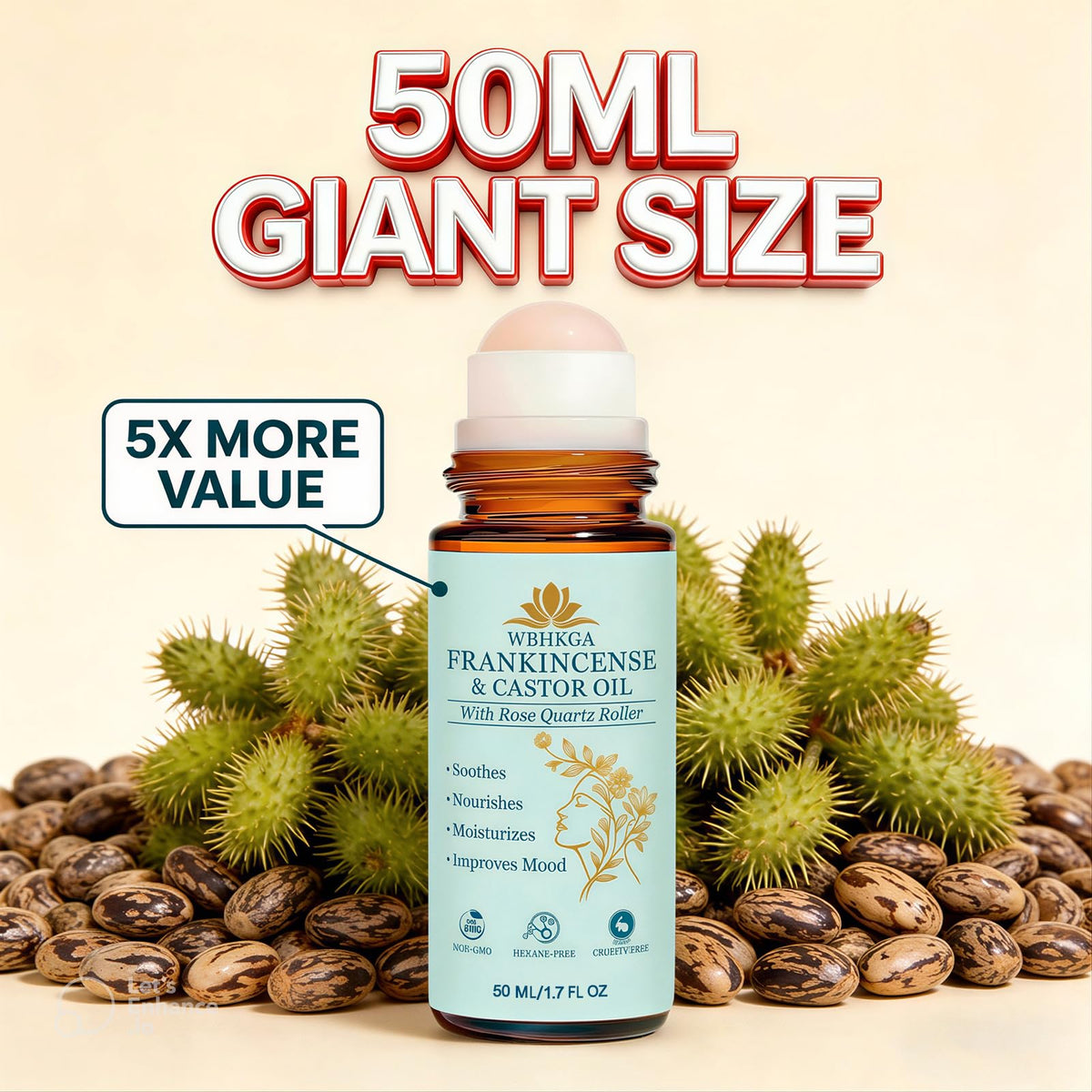 WBHKGA label close-up showing ingredients and frankincense purity for informed choice