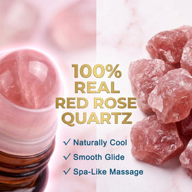 WBHKGA close-up of the hand-polished red rose quartz stone showing smooth finish