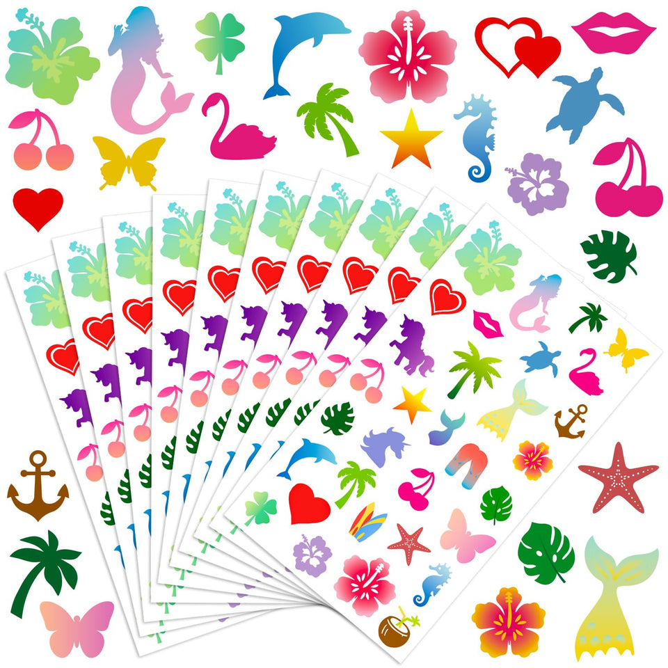 WDAHDHP sheet front view showing colorful sticker designs and count benefit