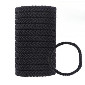 WDGROW front packaging of 12 large braided hair ties showing value and style