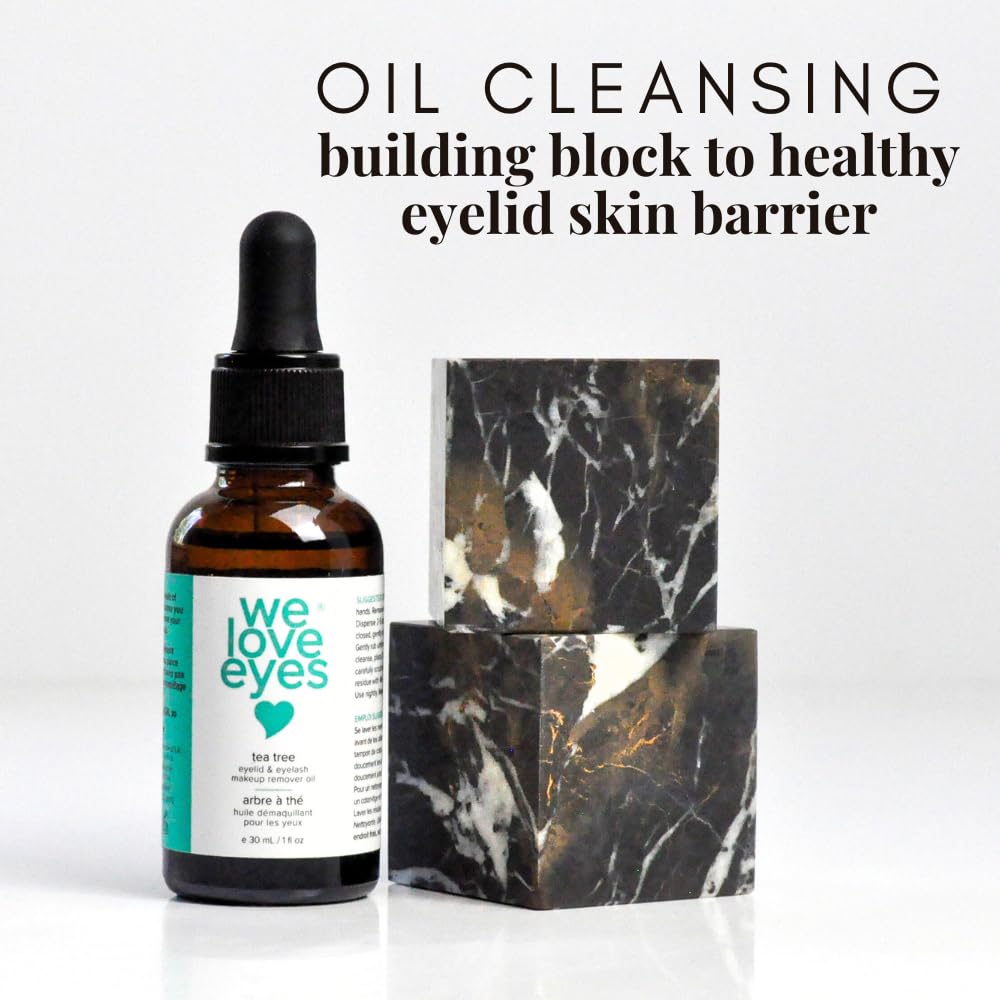 We Love Eyes on cotton pad removing mascara for gentle no-rub makeup removal