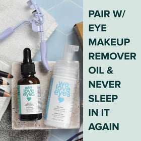 We Love Eyes cleansing near lash extensions protecting adhesive
