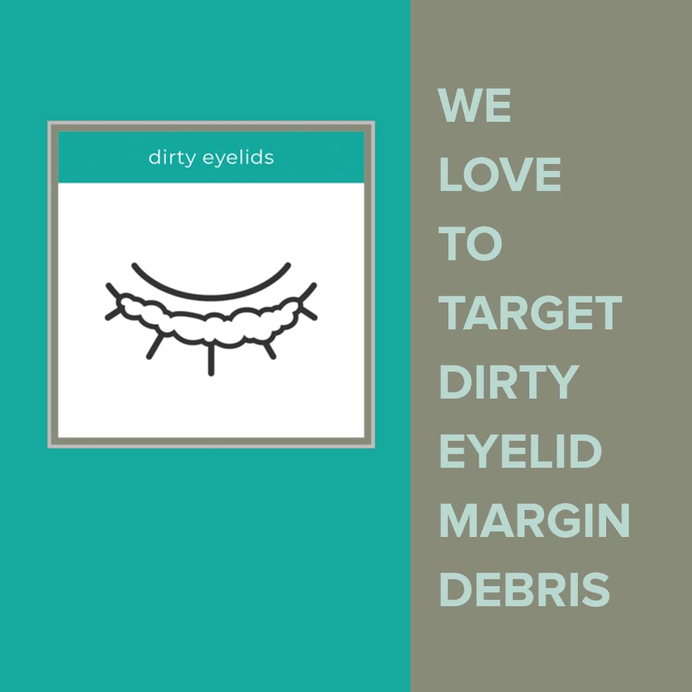 We Love Eyes model using cleanser for comfortable eyelid hygiene