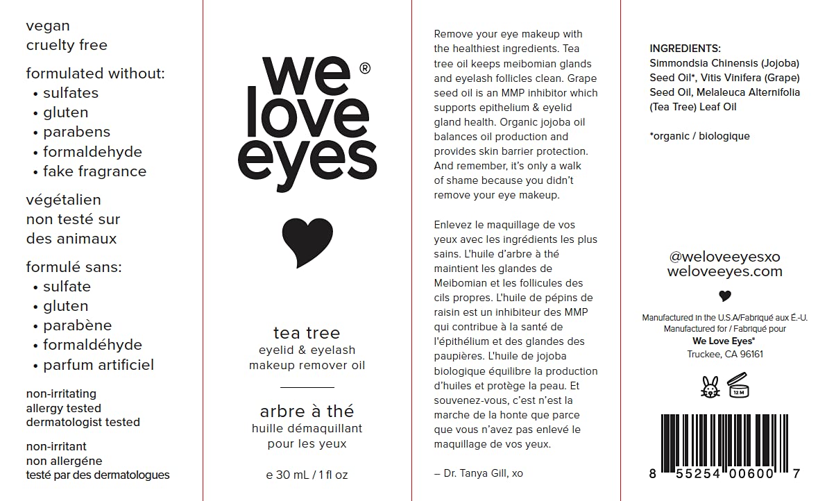 We Love Eyes packaging with foil seal showing product freshness and safety benefit
