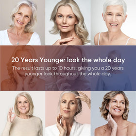 Wealthskin lifestyle mirror shot demonstrating quick event-ready results