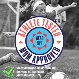 WearSPF used by runner showing sweat-resistant protection