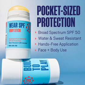 WearSPF twist-up detail demonstrating easy hands-free application
