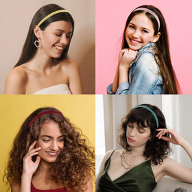 Wecoe multicolored headbands flat lay displays color options for outfit matching