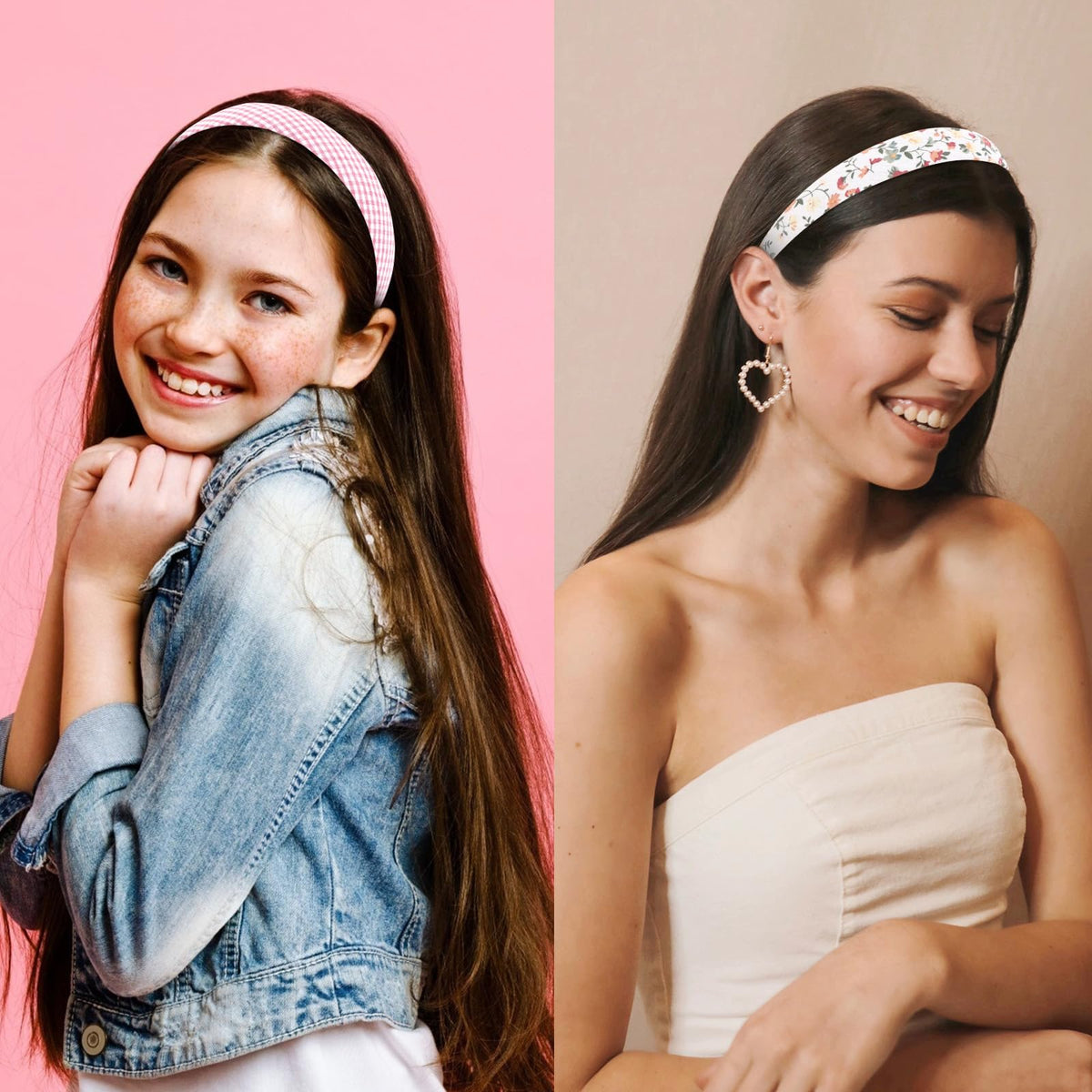 Wecoe headband on model demonstrating comfortable everyday wear