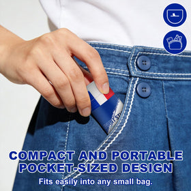 WEEMAY capped stick in pocket showing portability and on-the-go touch-up benefit
