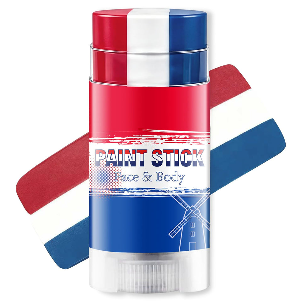 WEEMAY front view stick showing red white blue bands and travel-ready design