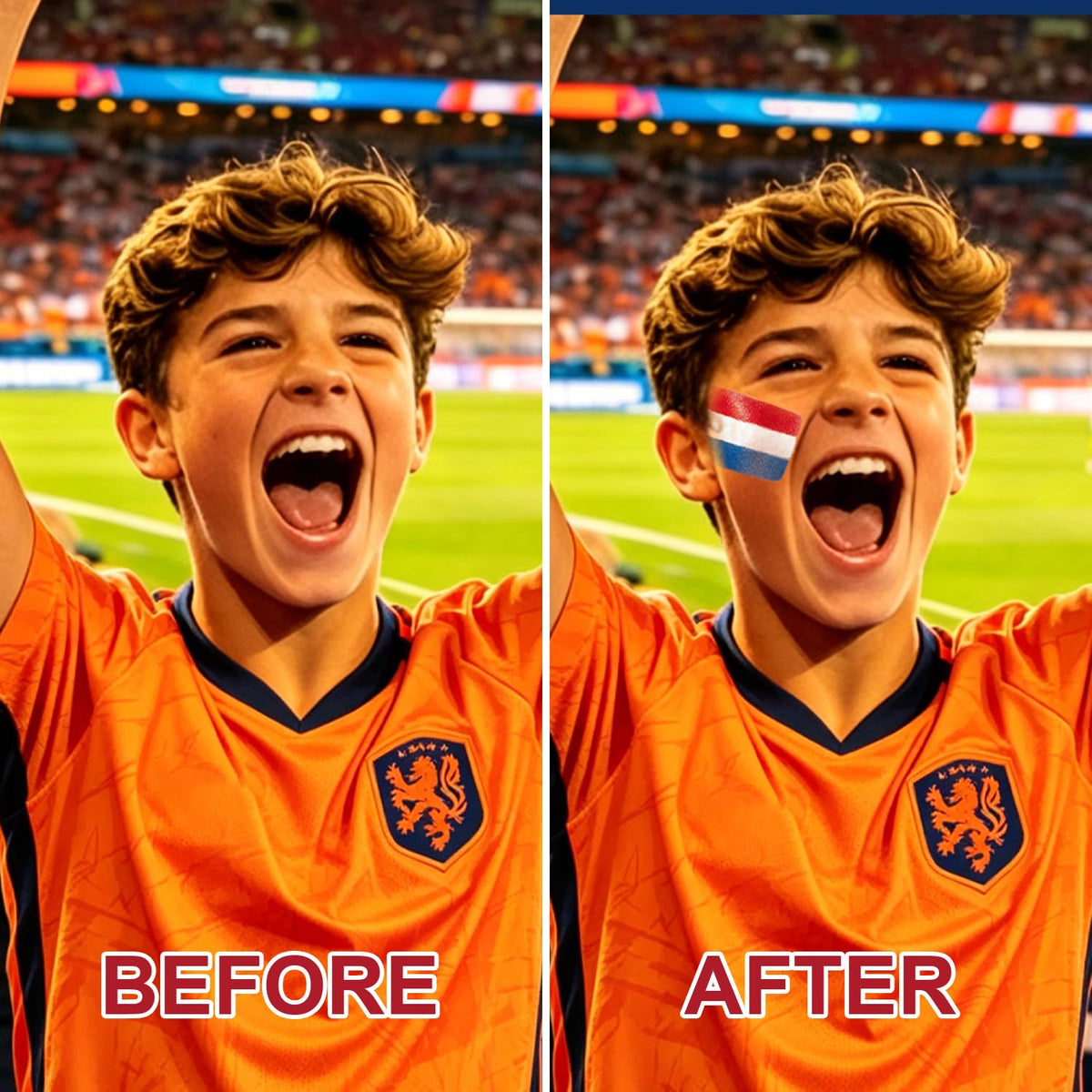 WEEMAY used at a stadium watch party showing durable colors and fan spirit