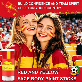 WEEMAY triple-color stripe swipe across skin demonstrating fast flag application