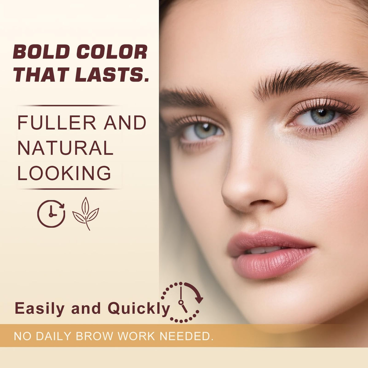 WEILNELL applying tint to eyebrow illustrating controlled precise shaping