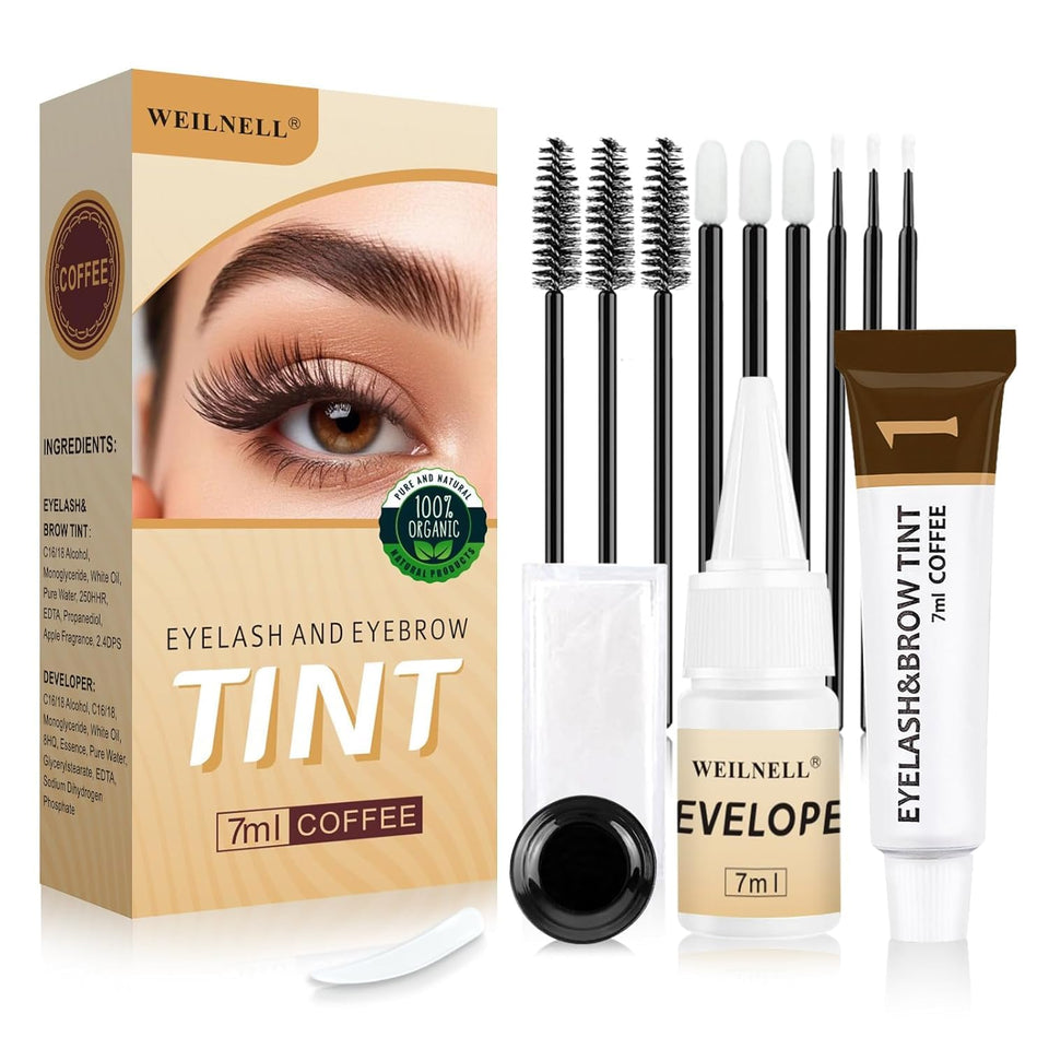 WEILNELL front packaging showing 7ml coffee dark brown kit, clear product info