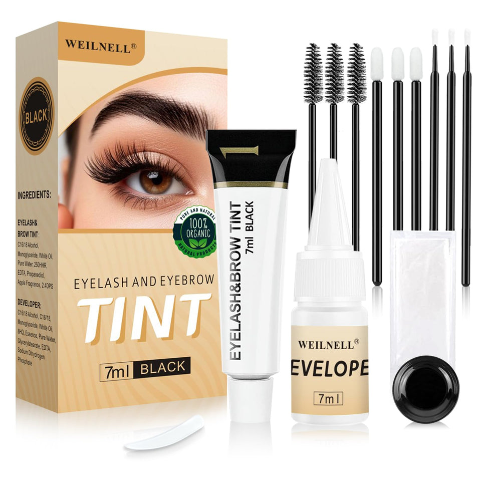 WEILNELL front packaging showing light brown tint kit and benefits
