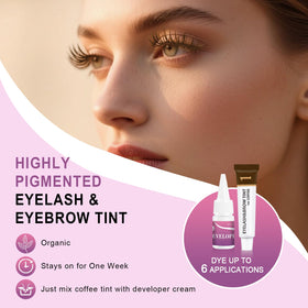 WEILNELL model applying tint demonstrating safe at-home salon convenience