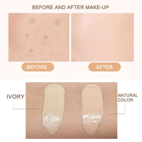 weispo CC cream before and after on cheek revealing tone correction