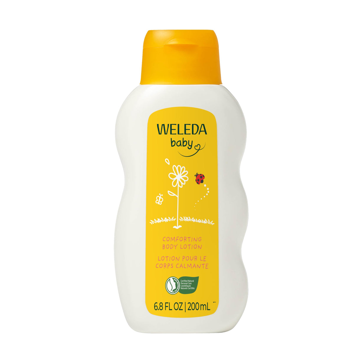 Weleda front packaging showing bottle and label, gentle plant-based hydration