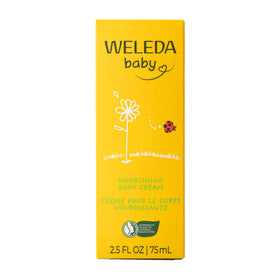 Weleda being applied to baby leg demonstrating soothing hydration benefit