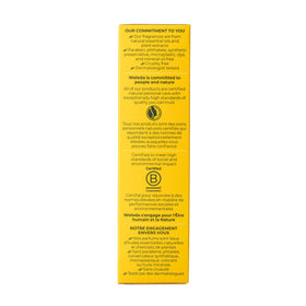 Weleda ingredients label close-up highlighting transparent plant-based formulation