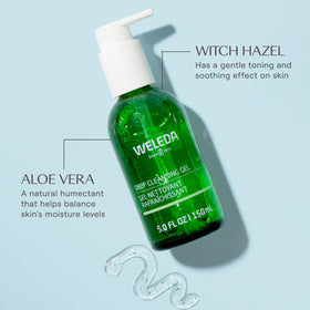 Weleda foaming lather in palm demonstrating effective rinse-off benefit