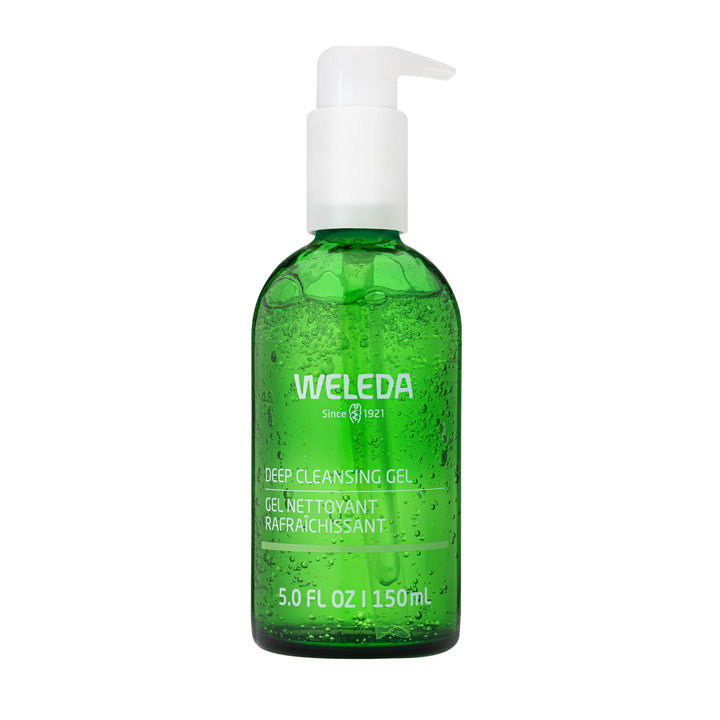 Weleda front bottle showing branding and cleanser clarity benefit